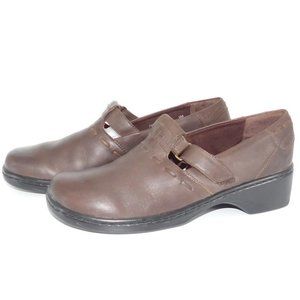 Vintage Clarks "MaryJanes" Brown Leather Wedge